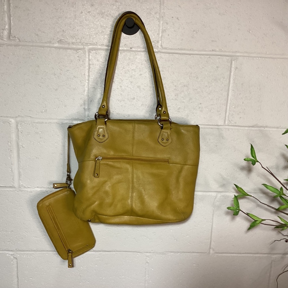 Tignanello Leather Purse & Wallet | Mustard Yellow Gold | Stylish - Picture 5 of 5